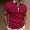 thumbnail image 2 of Sngxgn Men's Short Sleeve Fit Polo Shirt(Red,XL), 2 of 4