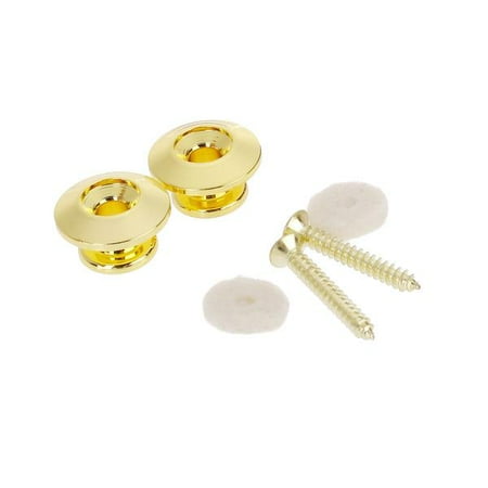 

2pcs Gold Strap Button Locks Screws Washer For Mandolin Guitar Replacement New
