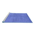 thumbnail image 2 of Ahgly Company Machine Washable Indoor Square Abstract Blue Modern Area Rugs, 7' Square, 2 of 4