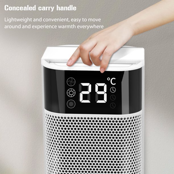 Mini calentador de aire de escritorio de 700 W, calentadores de ventilador eléctrico, radiador de habitación táctil (blanco UE) Ehuebsd Libre de BPA