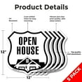thumbnail image 2 of Open House (5 Pack) 12 inch X 12 inch Shield-Shaped Rust-Free Aluminum Metal Signs Weather Resistant Made in the USA, 2 of 6