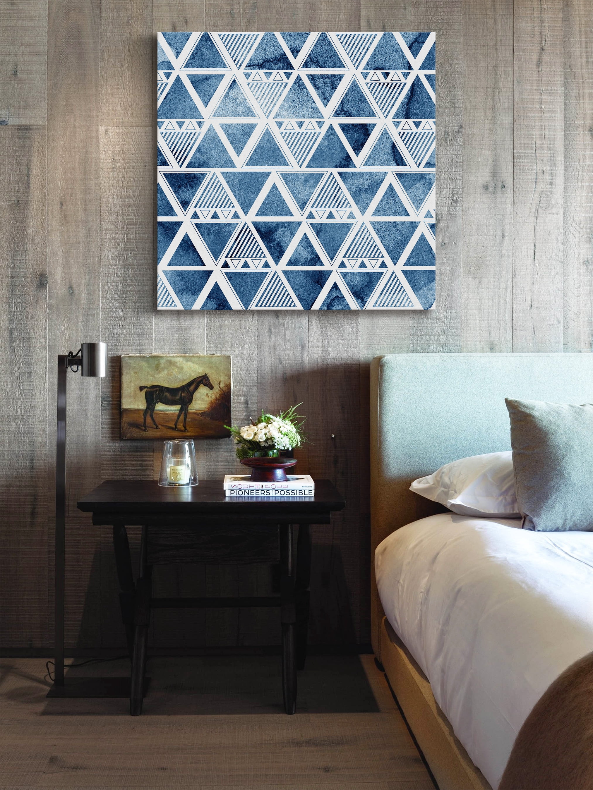 "Triangle Reflections" Painting Print on Wrapped Canvas