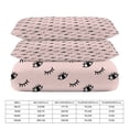 thumbnail image 2 of 3 Pcs Soft Bedding Set, Includes 1 Duvet Cover with Zipper And 2 Pillow Shams,Eye Cartoon Eyelashes King(102"×90"), 2 of 8
