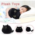 thumbnail image 5 of Juguete de peluche de gato negro de 3 pulgadas, almohada de gato negro, muñeco de peluche suave, almohada de gato de peluche para gato, almohada de peluche suave de peluche para bebé, juguetes de pel TUNC Sencillez, 5 of 5