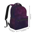 thumbnail image 2 of Balery Black Dark Blue Purple Mochila Escolar Impresa, Mochila Ligera para Viajes Casual, Mochila Duradera y Cómoda Multifuncional, Mochila para Laptop-One Size, 2 of 5
