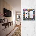 thumbnail image 5 of Yayeee Rocker Switch Wall Plate 2-Gang 4.7"x4.6" Home Decorative Outlet Cover, Blue Colorful Flowers, 5 of 6