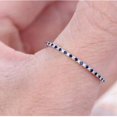 thumbnail image 2 of JEWELRYTREASURE 2 mm 925 Sterling Silver Band Blue Sapphire Diamond Wedding Band Full Eternity Handmade Jewelry Dainty Promise Ring Gift for Her, 2 of 4