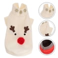 thumbnail image 2 of Ropa para perros Mascotas Patrón de alce Traje de Navidad Ropa de perro transpirable para mascotas Cachorro de perro Tamaño XL Blanco, 2 of 4