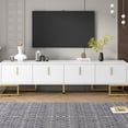thumbnail image 2 of Modern White TV Cabinet with Cable Management / Connect Devices, Hide Wires in Entertainment Area, 2 of 5