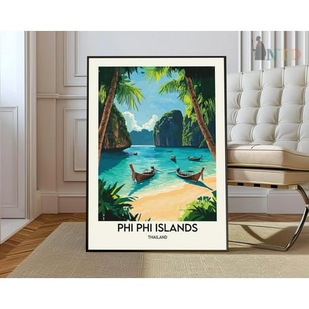 Phi Phi Islands Print, Phi Phi Islands Wall Art, Phi Phi Islands Poster, Phi Phi Islands Photo, Phi Phi Islands Thailand Wall Art, Modern Wall Decor, 8x12 UNFRAMED