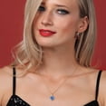 thumbnail image 4 of Gem Stone King 14K Yellow Gold Fancy Blue Zirconia Pendant Necklace for Women | 1.71 Cttw | Gemstone Birthstone | Heart Shape 8MM | With 18 inch Chain, 4 of 6