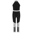 thumbnail image 4 of Aislor Kids Girls Metallic Shiny Gymnastic Unitards Rompers One-piece Bodysuit for Dance Training Silver 10, 4 of 6
