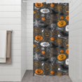thumbnail image 2 of Gray Halloween Boo Icons Shower Curtain 36"x72" ,Bathroom Decorative Shower Curtains Set with 12 Hooks,Modern Waterproof Washable Shower Curtain, 2 of 6