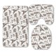 thumbnail image 1 of Juego de alfombras de baño de 3 piezas ABPHQTO Paris Landmark Lettering Vintage Doodle French Alfombra de baño Contour Mat y cubierta de tapa de inodoro, 1 of 2