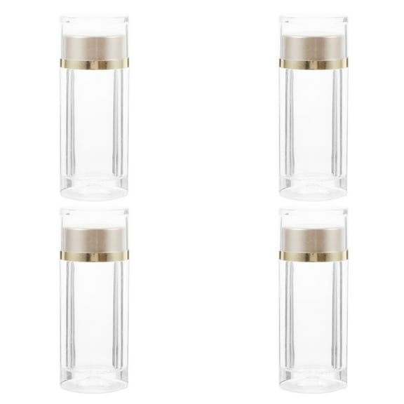 WORGEOUS 4 Pcs Capsule Medicine Bottle Aliquot Vials Travel 6.50X2.50X2.50CM Transparent