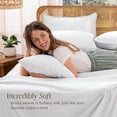 thumbnail image 5 of Bare Home Organic Jersey Sheet Set - 100% Organic Cotton - Deep Pocket - 4 Piece - Queen, White, 5 of 10