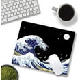 thumbnail image 5 of Surfing and Black Mouse Pad, Personalized Waterproof Mousepad Rectangle Customized Mouse Pads with Designs Non-Slip Rubber Smooth MousePads - Japanese The Great Wave Off Kanagawa, 5 of 5