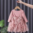 thumbnail image 4 of Otqutp Toddler Baby Girl Tutu Dress Kids Girls Long Sleeve Birthday Dress Tulle Knitted Ruffles Wedding Dresses Birthday Outfit for 6M-6 Years(Pink-a,2-3 Years), 4 of 9