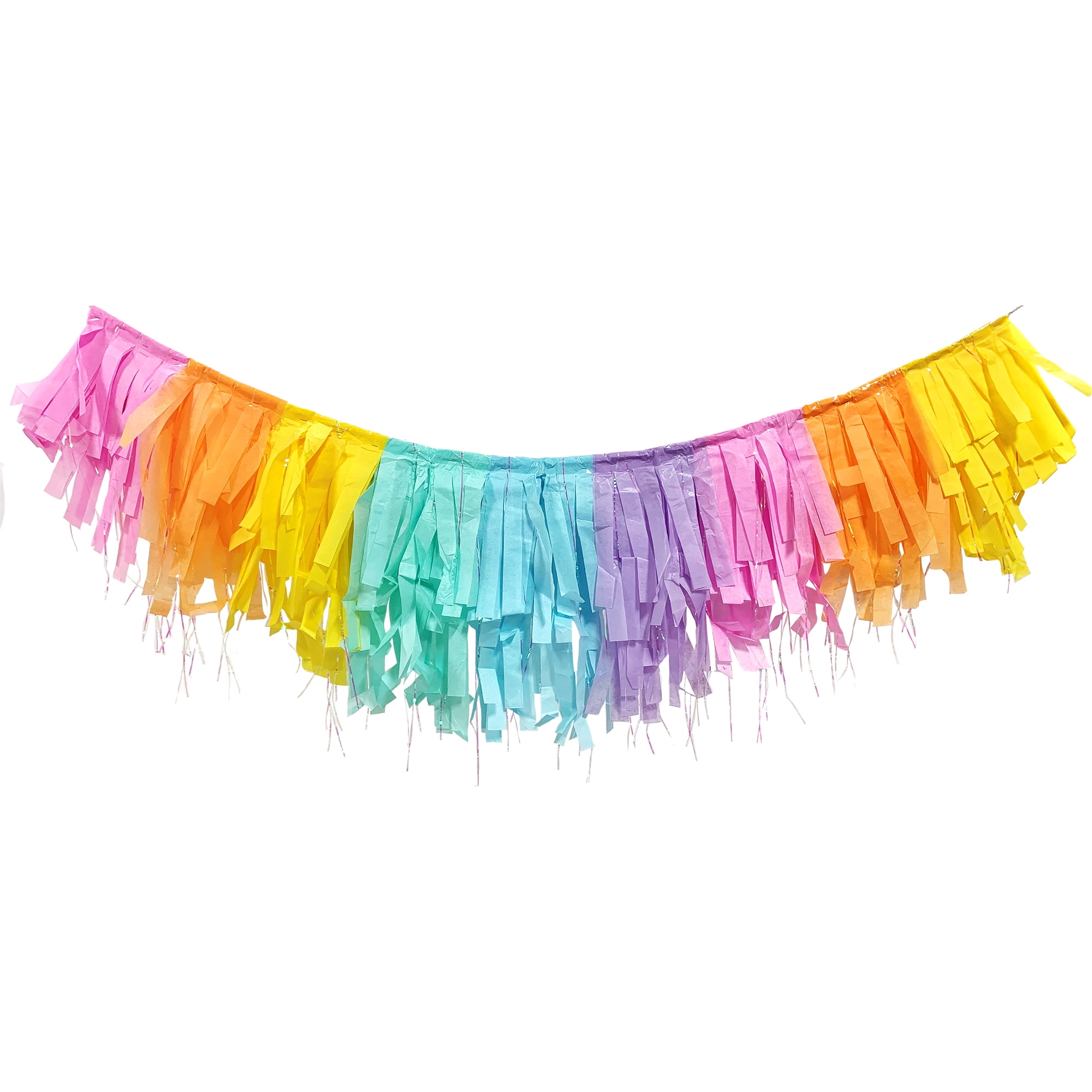 Way to Celebrate! Pastel Tissue Garland 1Ct 72" Multicolor Party Decoration