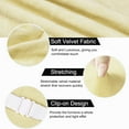 thumbnail image 7 of Unique Bargains 4Pcs Velvet Dinning Chair Seat Cover Elastic Stretchable Slipcovers Wheat, 7 of 7