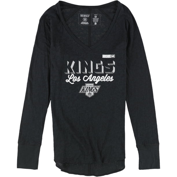 CCM Womens Los Angeles Kings V Neck Graphic T-Shirt black M