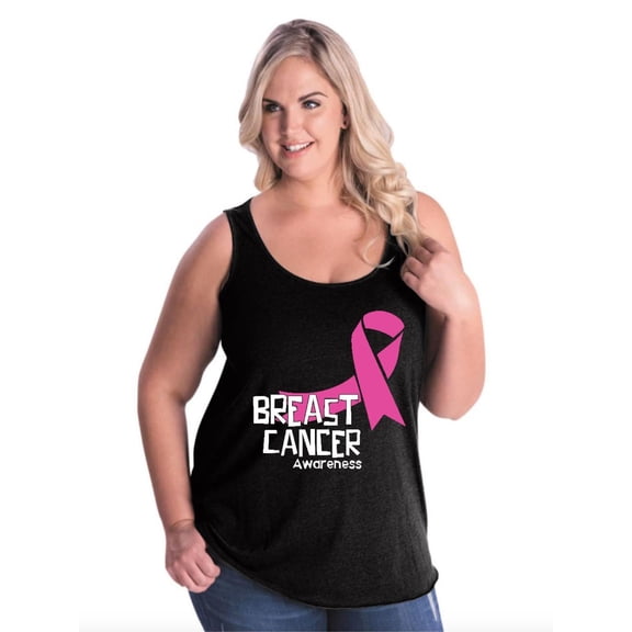NIB - Women's Plus Size Tank Top - Breast Cancer
