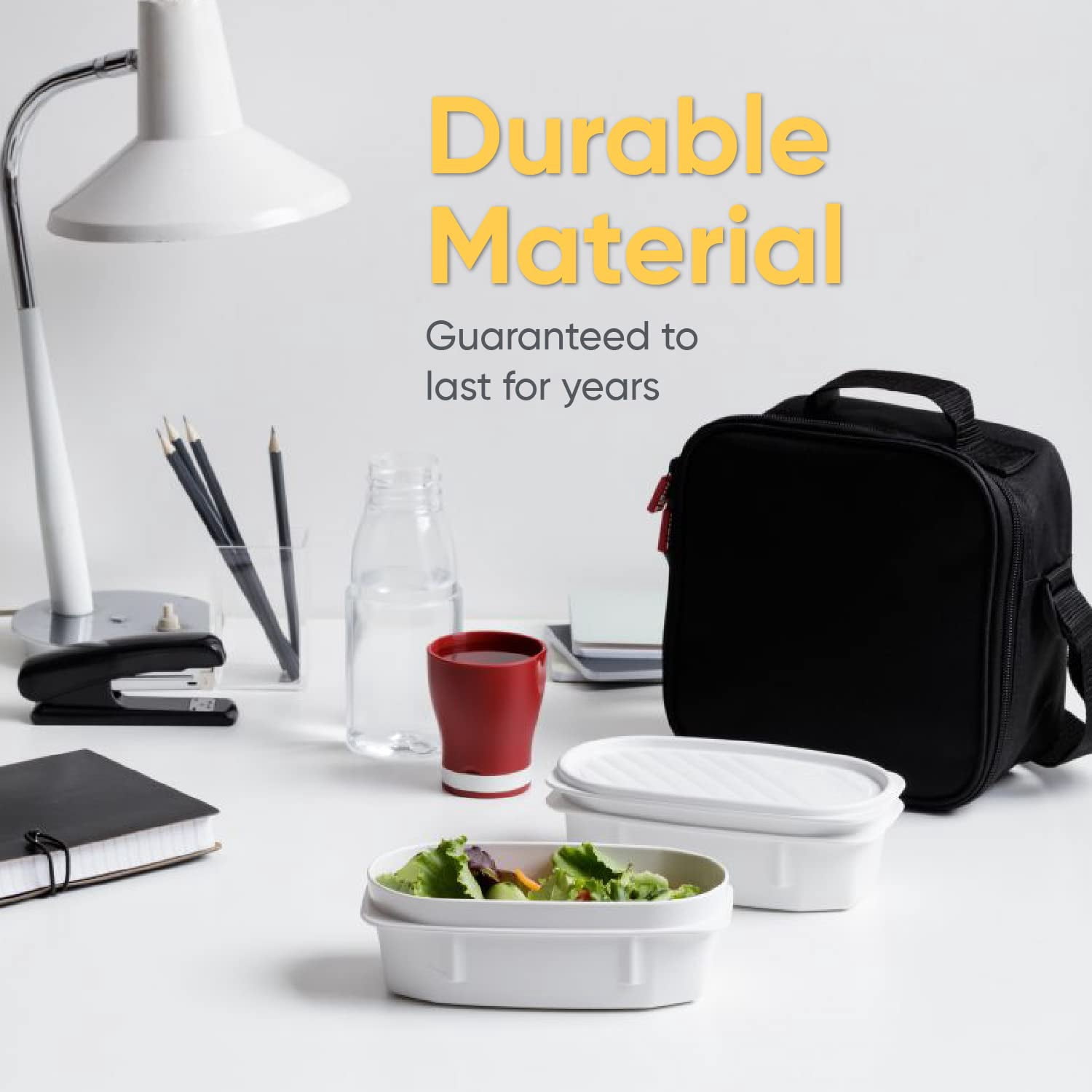Insulated Lunch Bag with Containers, Thermal Lined Lunch Box, Reusable Leak Proof Containers for Work, Travel, and Beach, Black Small Lunch Bag with Adjustable Strap, Easy to Clean