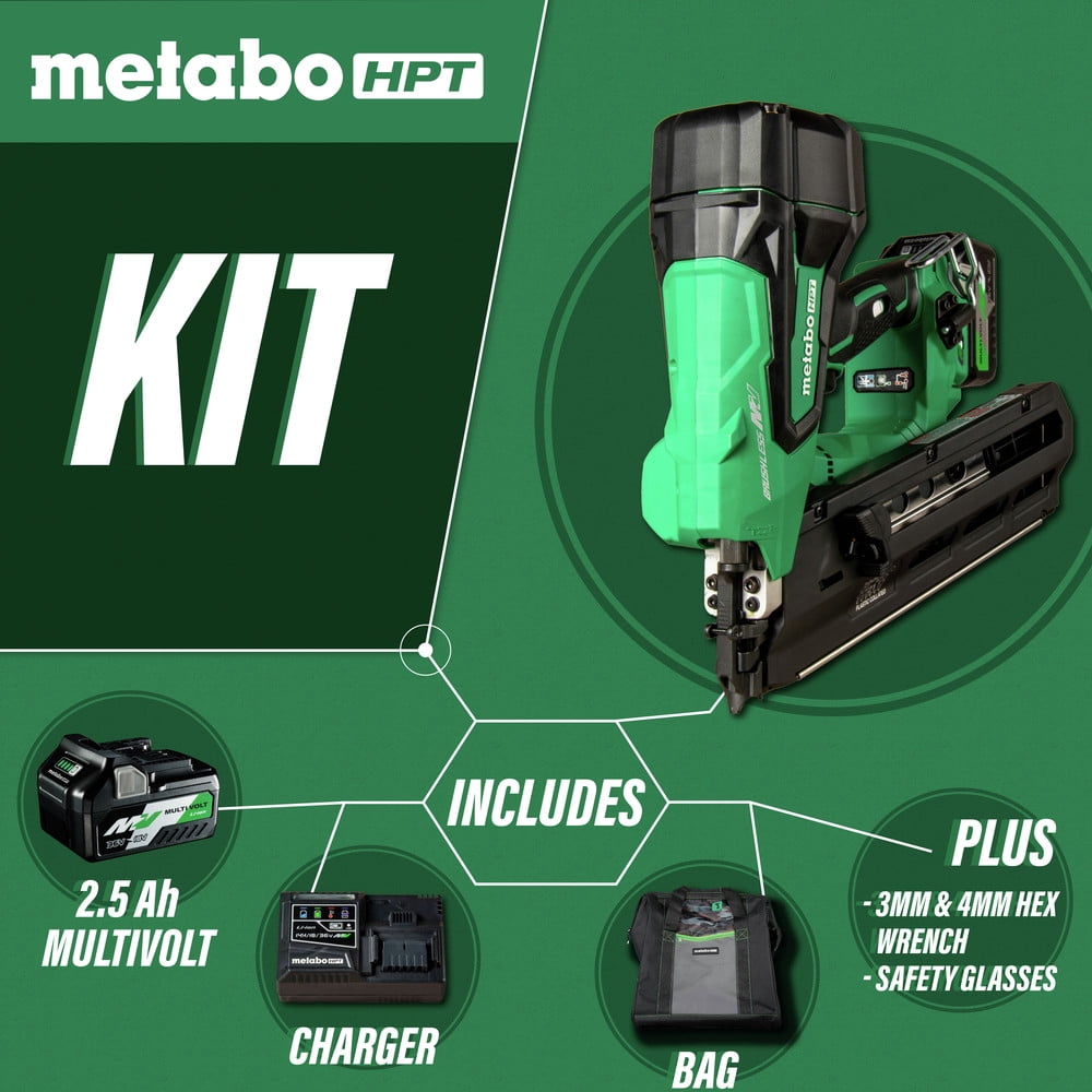 MultiVolt 36V Brushless Lithium-Ion 21 Degree Cordless Framing Nailer Kit (2.5 Ah)