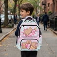 thumbnail image 4 of Jeiento Kids School Backpack for Elementary Girls Capybara Ice Cream 17 Inch Large Capacity Bookbag for Back to School Supplies, Casual Daypack for Travel Hiking, 4 of 7