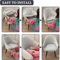 thumbnail image 7 of LKJYER Curved Back Dining Chair Covers with Armrest, Stretch Accent Dining Room Chairs Covers Slipcovers With Arms,Swivel Armchair Cover Protector for Vanity Living Room Bedroom, 7 of 7
