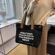 thumbnail image 1 of Bolso de compras del totalizador de la lona,Bolso de lona simple Bolso de lona simple ocasional Valor excepcional de la bolsa de asas de la lona, 1 of 5