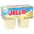 JellO Vanilla Sugar Free Pudding Cups Snack, 4 Ct Cups