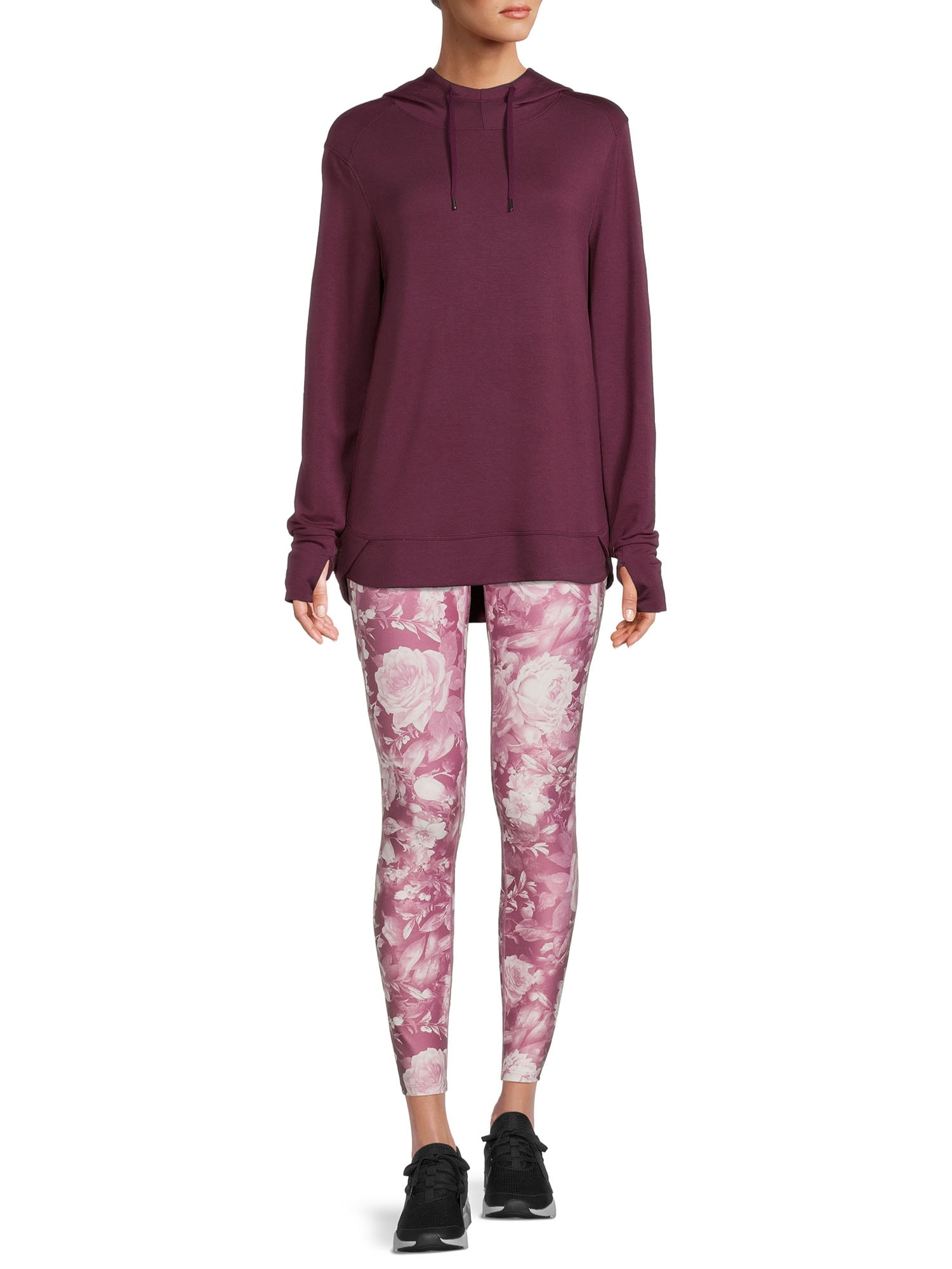 Athletic Works Women's Athleisure Mock Neck Hoodie