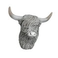 thumbnail image 3 of Highland Cow Sculpture Decor Handcrafted Vintage Design for Indoor Outdoor Garden Yard Patio, 3 of 9