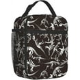 thumbnail image 3 of Dino Dinosaur Skeleton Halloween Portable Lunch Bag Insulated Lunch Box Reusable Totes For Women Men Work Picnic Camping, 3 of 6