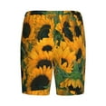 thumbnail image 5 of Naloa Sunflowers 7 Men's Short Pajama Pants, Lounge Comfort Shorts with Elasticized Waistband and Side Pockets - 4X-Large, 5 of 9