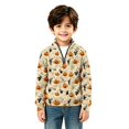 thumbnail image 3 of LTTVQM Halloween Sweatshirt for Boys Girls Cute Ghost Pumpkin Pattern Half Zip Stand Collar Cable Knit Long Sleeve Pullover Casual Warm Comfortable Outdoor Holiday Party Sweater Complexion 13-14 Year, 3 of 6