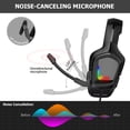 thumbnail image 5 of Gaming Headset for PS4 Xbox One, ONIKUMA Over Ear Gaming Headphones with Mic Stereo Surround Noise Reduction LED Lights Volume Control for Laptop, PC, Tablet, Smartphones, 5 of 7