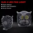 thumbnail image 4 of Par Faros De Auxiliares 4 Ojos Led Lupa Moto Y Auto 5 Modos, 4 of 8