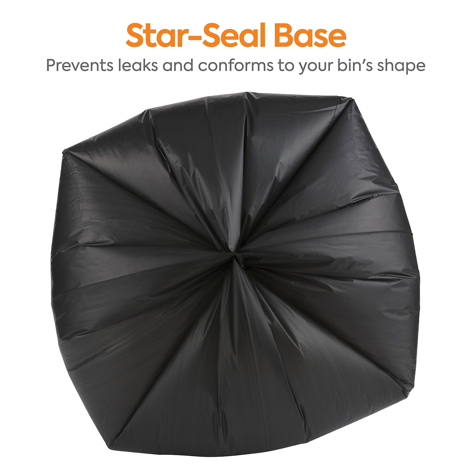 Staples Coastwide Professional 40-45 Gallon Trash Bag 40" x 48" High Density 22 mic Black 150