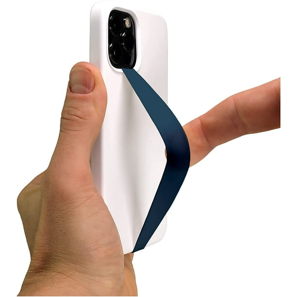 Boucles de téléphone : sangle de téléphone élastique en silicone  extensible, support de téléphone pour la main par boucle de téléphone,  petit, léger et discret fin.