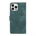 thumbnail image 6 of Nalacover Slim Wallet Case for iPhone 13 Pro, for Women Men, Embossed Pattern PU Leather Shockproof Magnetic Clasp Credit Card Slots Flip Kickstand Phone Case+Wrist Strap,Green, 6 of 8