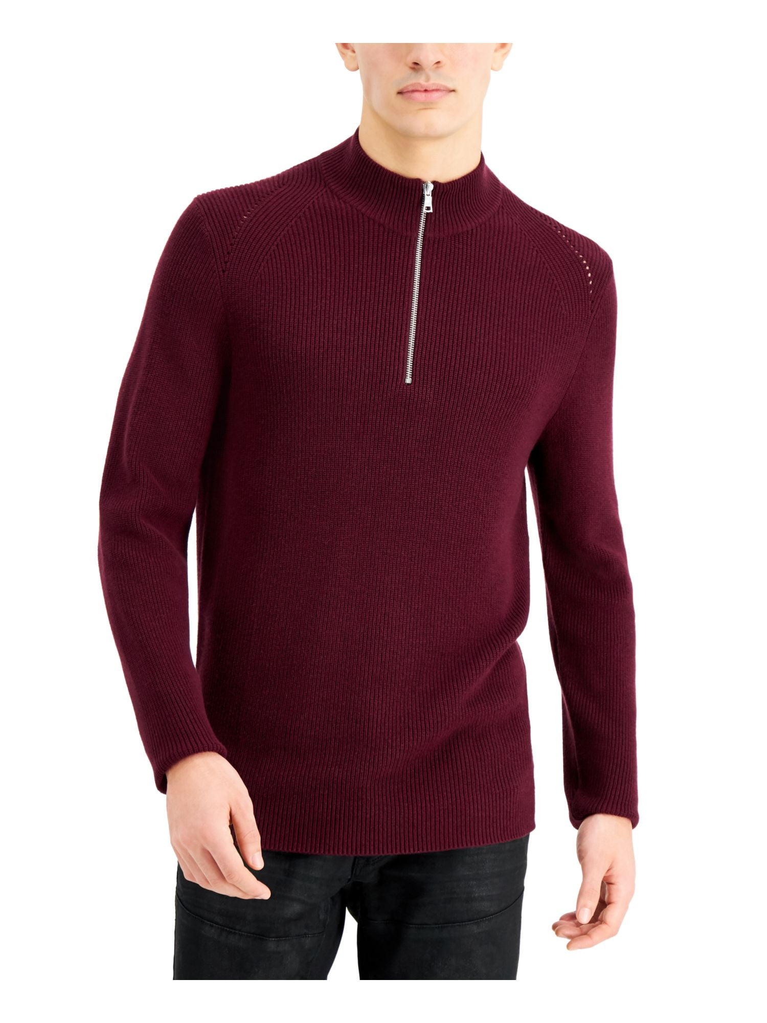 mens burgundy quarter zip