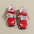 thumbnail image 3 of pwidon Women's Chunky Sneakers Athletic Shoes Platform Breathable Mesh Walking Running Casual Fashion Trainers Red 7, 3 of 5