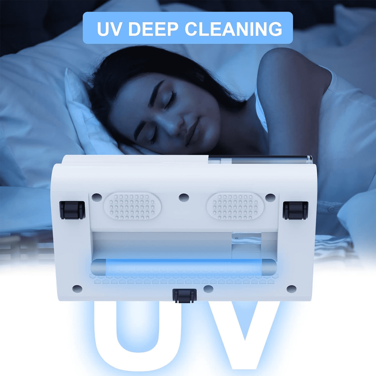 Puseky 20000pa Bed Vacuum Cleaner, Powerful Mattress Vacuum Cleaner for Mattress, Bed, Cloth Sofas, Pillows, Carpets, Handheld Cordless Vacuum Cleaner, Wireless Mite Remover Cleaning Machine
