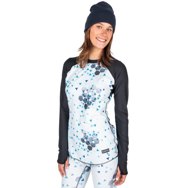BLACKSTRAP Women's Pinnacle Crew Baselayer Top Poly Sky, S