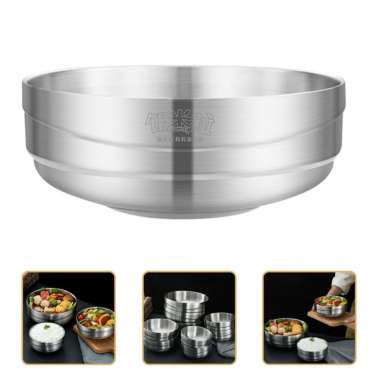 900ml Double-layer Cover Fresh Bowl Ramen Bowl With Lid Stainless Steel  Kawaii Kitchen Noodle Salad Fruit Rice Soup Bowl Tablewa - AliExpress