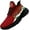 Black-red, variant on Christmas Santa Claus Themed Sneakers for Men & Women - Comfortable Tennis Walking Shoes, Cushion Gym Sports Training Shoes