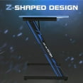 thumbnail image 5 of CL.HPAHKL 39 inch Small Gaming Desk, Z Shaped PC Computer Desk Gaming Workstation with Headphone Hook, Ergonomic Gaming Table PC Desk for Game Players, Blue, 5 of 9