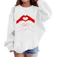 thumbnail image 3 of Ruyang Boys Cute Heart Sweatshirt Girls Valentine's Day Pullover Sweatshirts Winter Crewneck Oversized Trendy Hoodies, 3 of 6